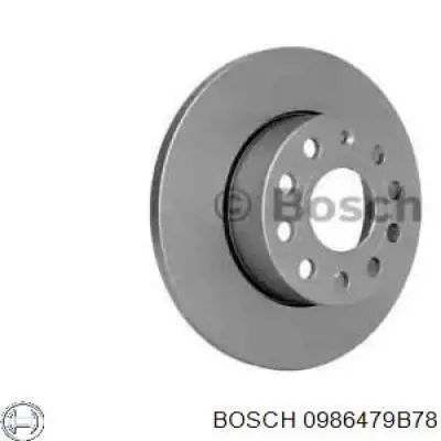 Диск гальмівний задній 0986479B78 Bosch