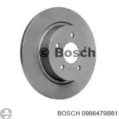 0986479B81 Bosch диск тормозной задний