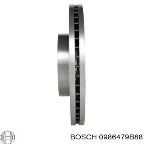 Freno de disco delantero 0986479B88 Bosch