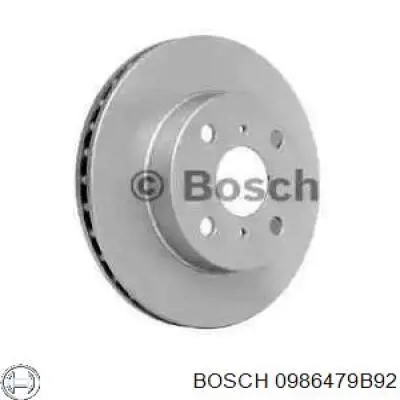 Передние тормозные диски 0986479B92 Bosch