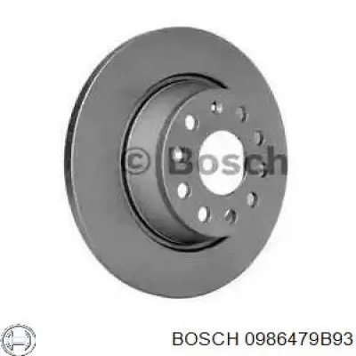 0986479B93 Bosch диск тормозной задний
