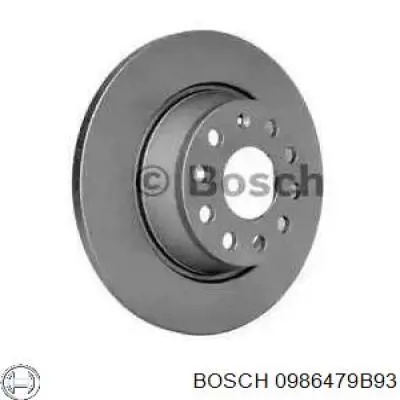 Тормозные диски 0986479B93 Bosch