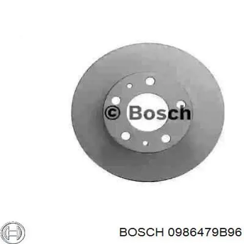 Диск гальмівний передній 0986479B96 Bosch