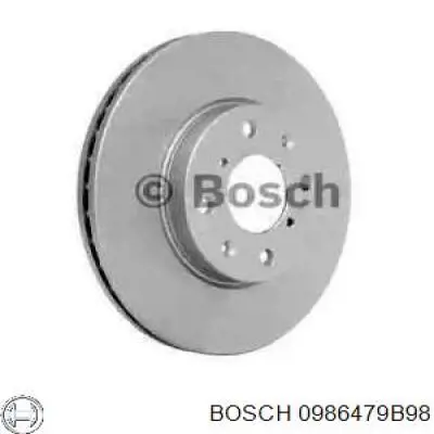 Передние тормозные диски 0986479B98 Bosch