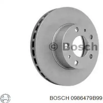 Передние тормозные диски 0986479B99 Bosch