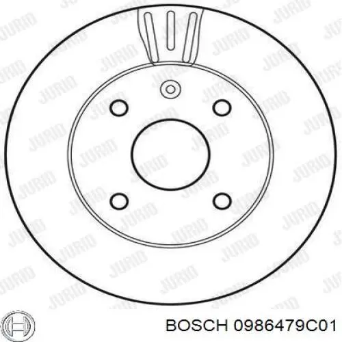 Диск гальмівний передній 0986479C01 Bosch