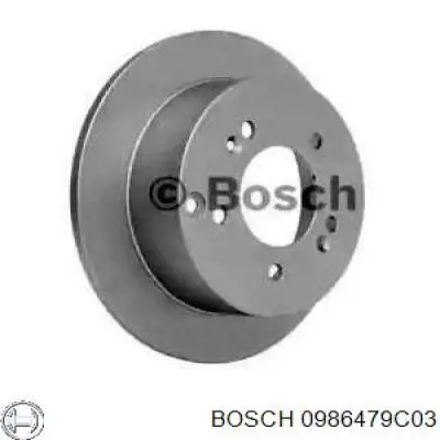 0986479C03 Bosch диск тормозной задний