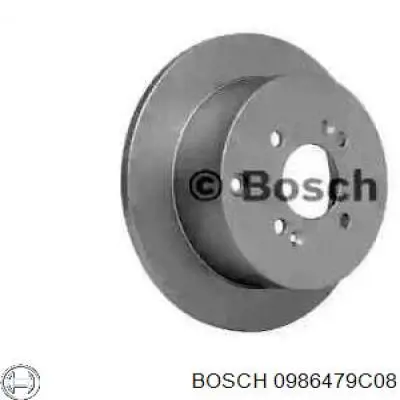 0986479C08 Bosch диск тормозной задний