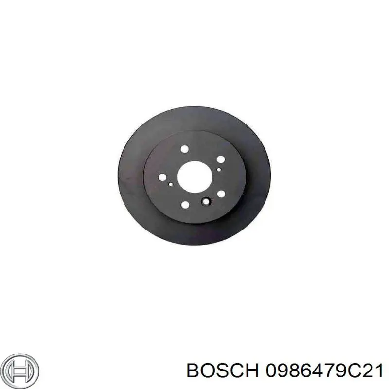 Disco de freno trasero 0986479C21 Bosch