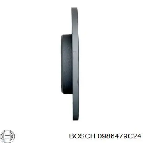 0986479C24 Bosch disco do freio traseiro