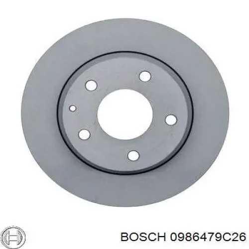 0986479C26 Bosch disco do freio traseiro