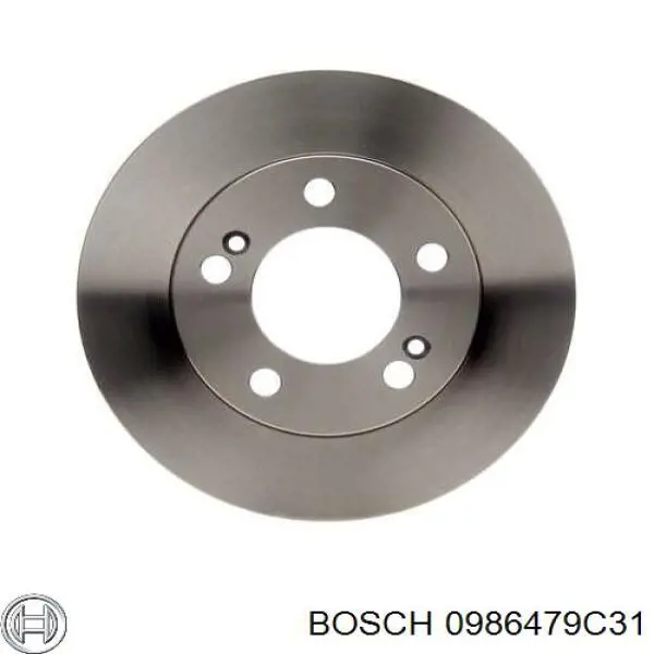 Freno de disco delantero 0986479C31 Bosch