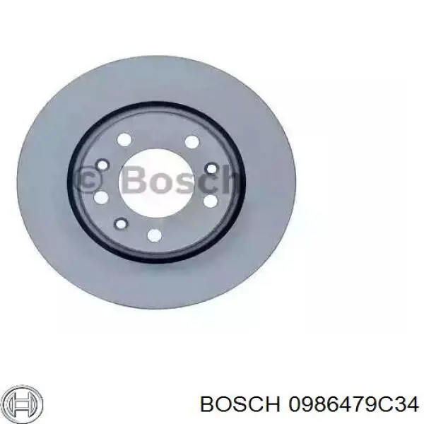 0986479C34 Bosch disco do freio dianteiro