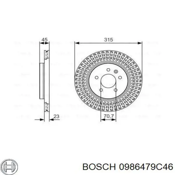 0 986 479 C46 Bosch тормозные диски