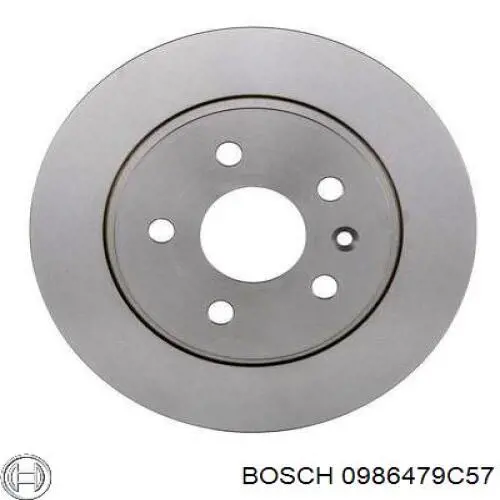 Disco de freno trasero 0986479C57 Bosch