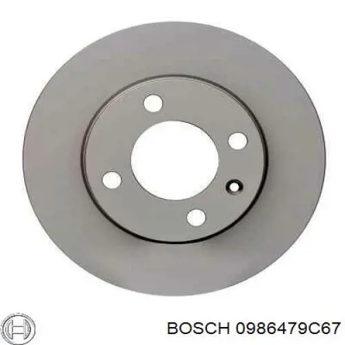 Disco de freno trasero 0986479C67 Bosch