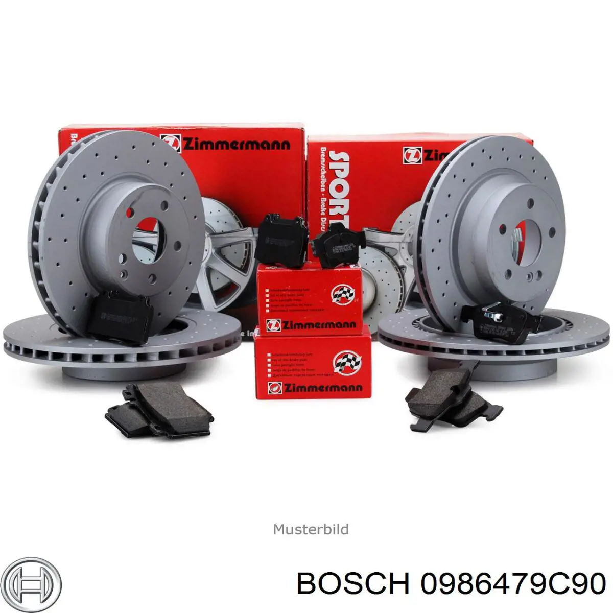 Передние тормозные диски 0986479C90 Bosch