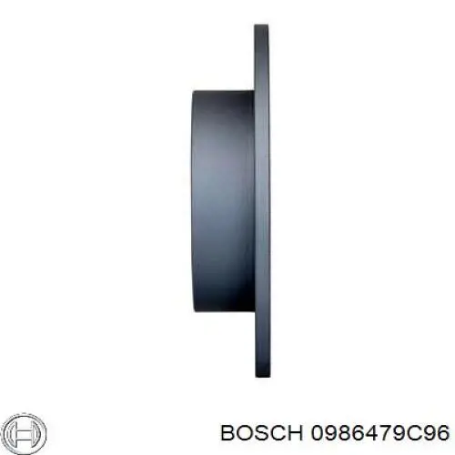 Disco de freno trasero 0986479C96 Bosch