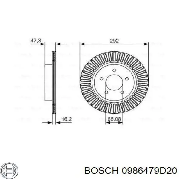 0986479D20 Bosch тормозные диски
