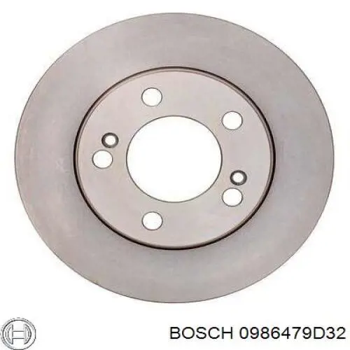 Freno de disco delantero 0986479D32 Bosch