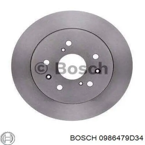 0986479D34 Bosch тормозные диски