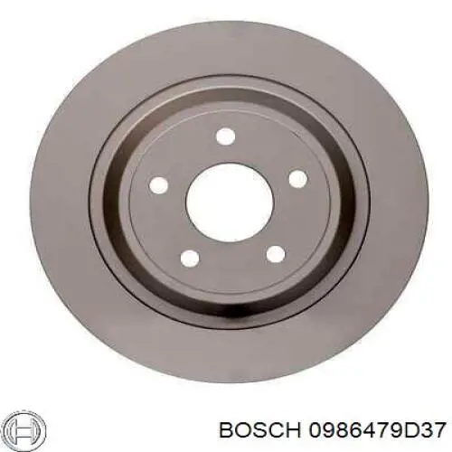 Диск гальмівний задній 0986479D37 Bosch