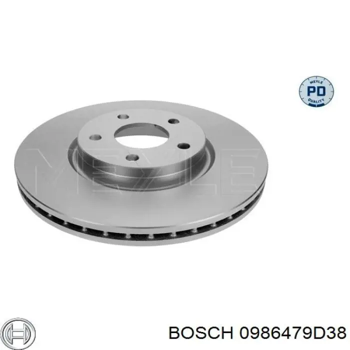 Передние тормозные диски 0986479D38 Bosch