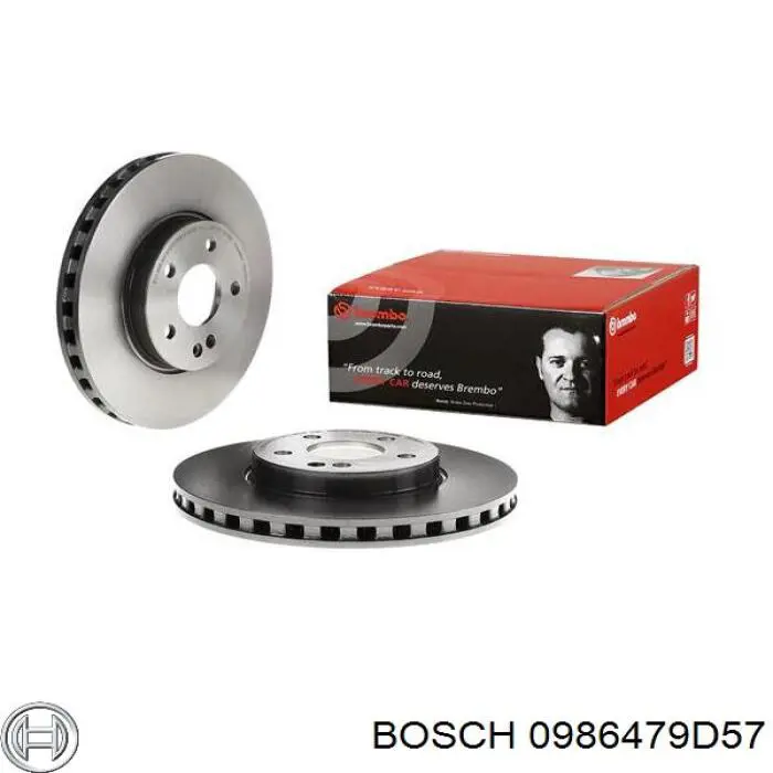 Передние тормозные диски 0986479D57 Bosch