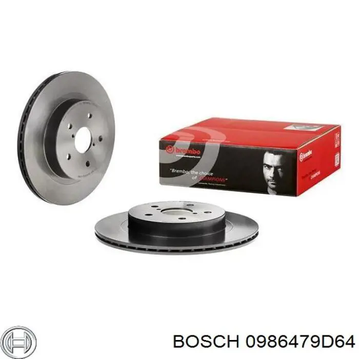 0986479D64 Bosch disco do freio traseiro