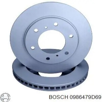 Диск гальмівний передній 0986479D69 Bosch