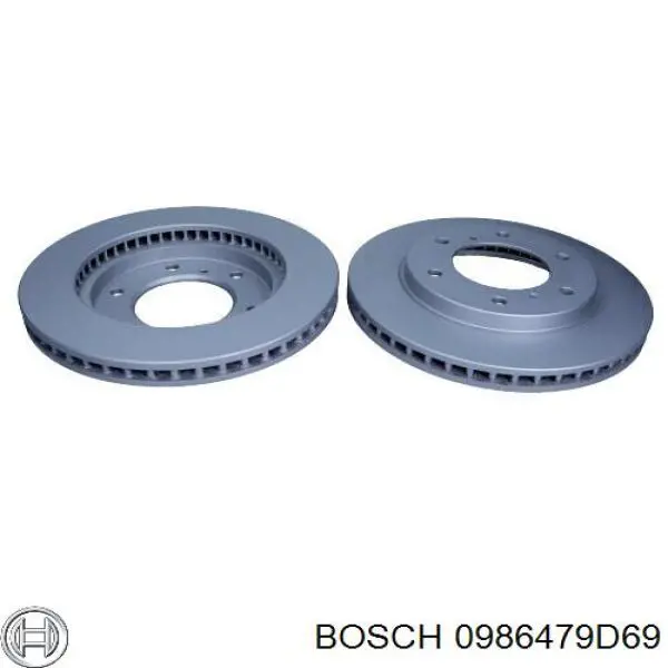 Передние тормозные диски 0986479D69 Bosch