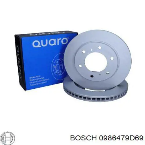 Передние тормозные диски 0986479D69 Bosch