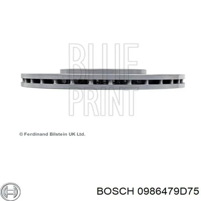 0986479D75 Bosch Диск тормозной передний