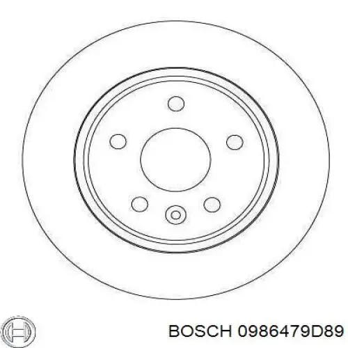 Диск гальмівний задній 0986479D89 Bosch