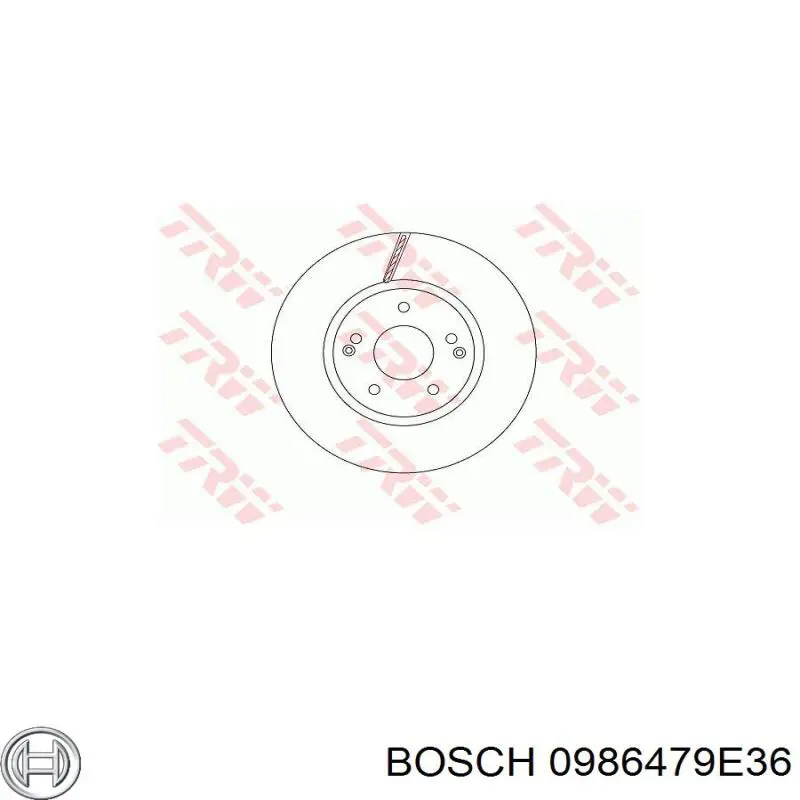 Передние тормозные диски 0986479E36 Bosch