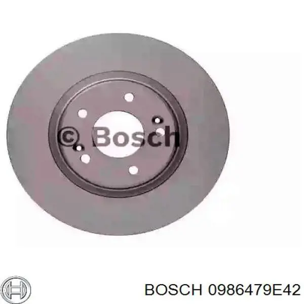 0986479E42 Bosch disco do freio dianteiro