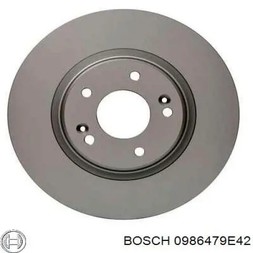 Freno de disco delantero 0986479E42 Bosch
