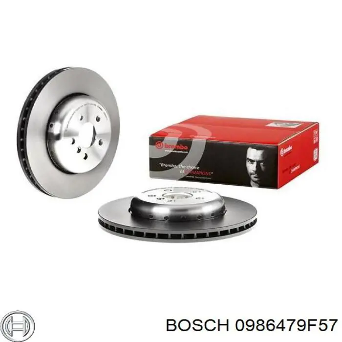 0986479F57 Bosch диск тормозной передний