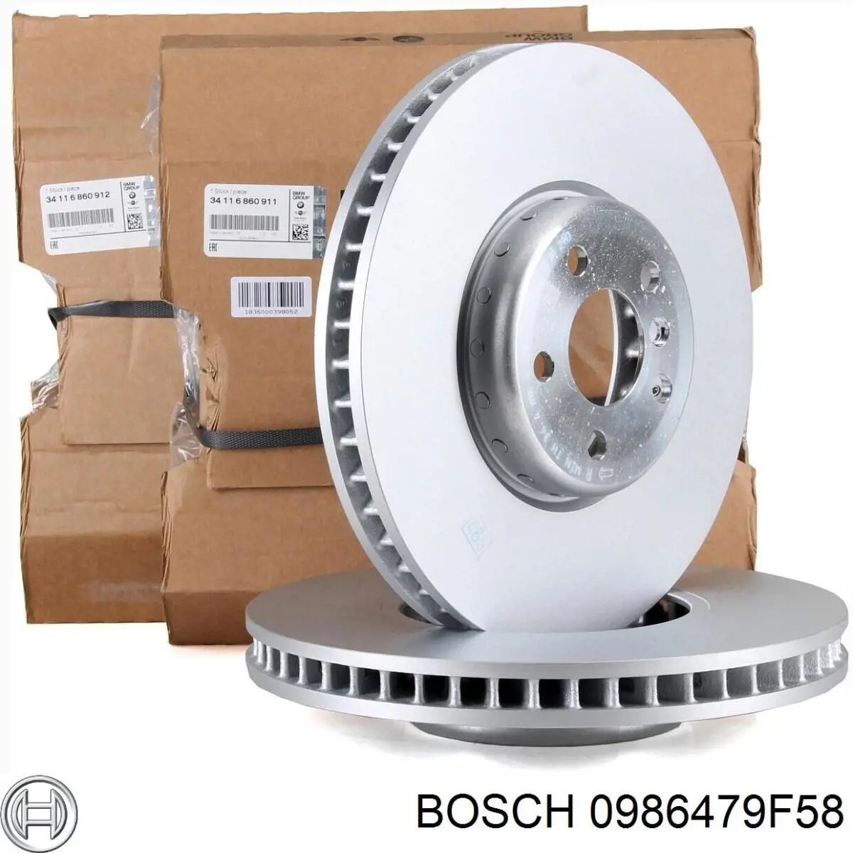 0986479F58 Bosch диск тормозной передний