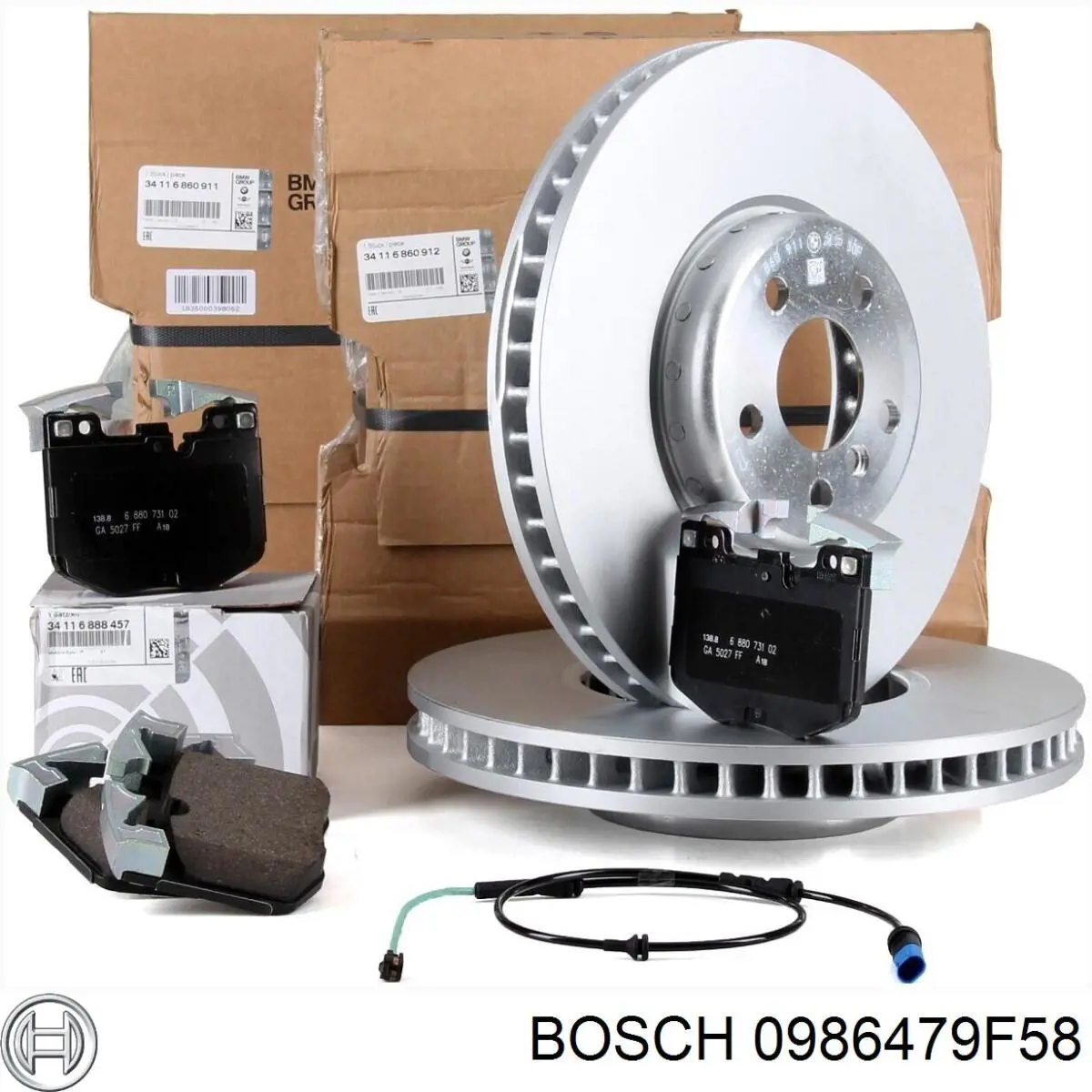 0986479F58 Bosch Диск тормозной передний
