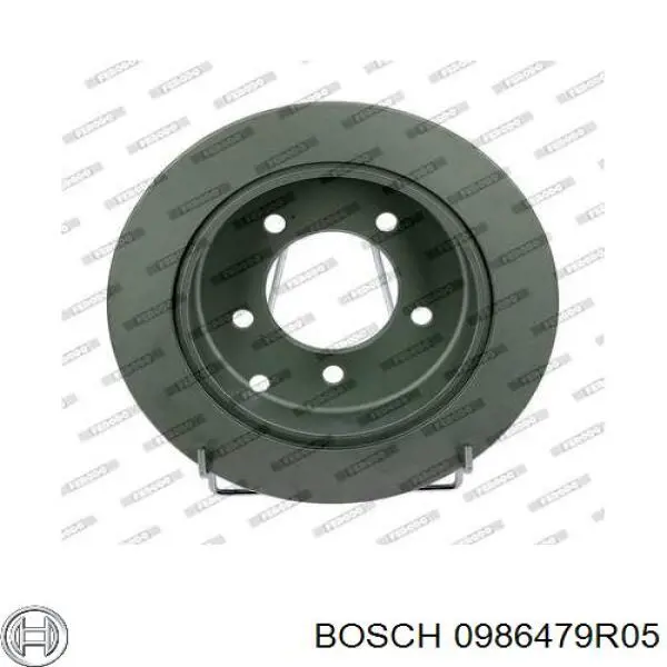 0986479R05 Bosch диск тормозной задний
