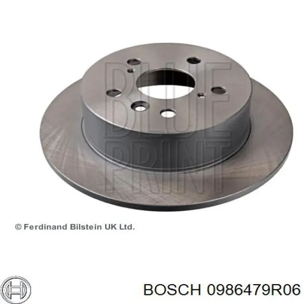 Disco de freno trasero 0986479R06 Bosch