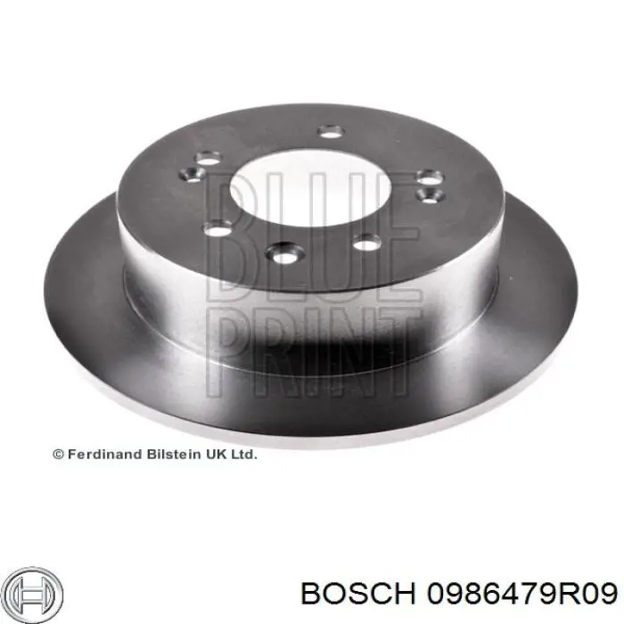 Disco de freno trasero 0986479R09 Bosch