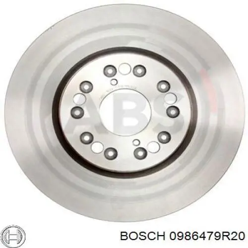 Передние тормозные диски 0986479R20 Bosch