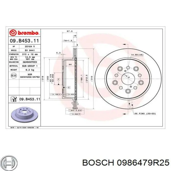 0986479R25 Bosch