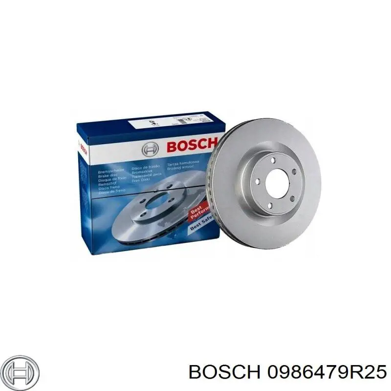 Тормозные диски 0986479R25 Bosch