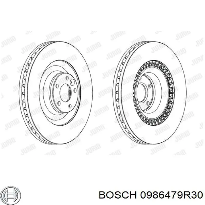 0986479R30 Bosch Диск тормозной передний