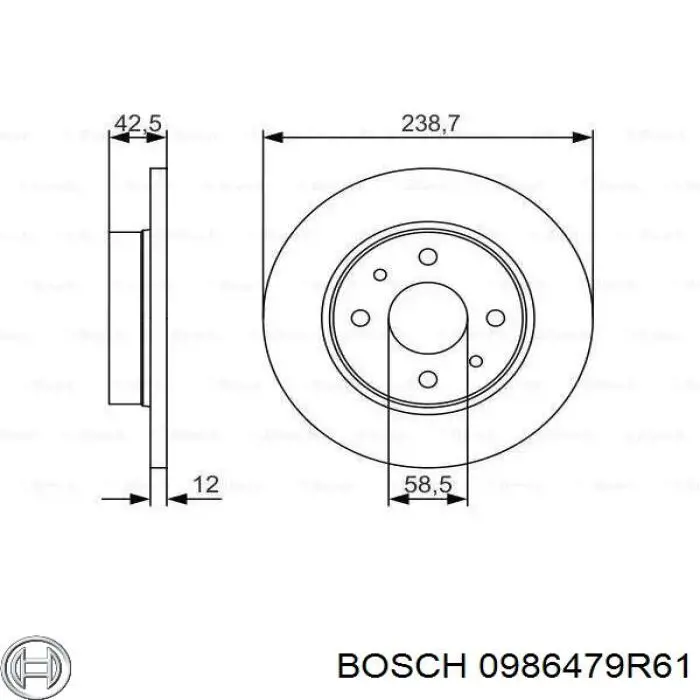 Ротор гальмівний 0986479R61 Bosch