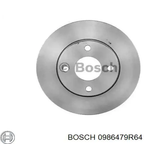 Передние тормозные диски 0986479R64 Bosch