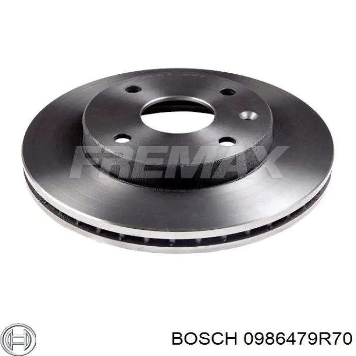 Диск гальмівний передній 0986479R70 Bosch